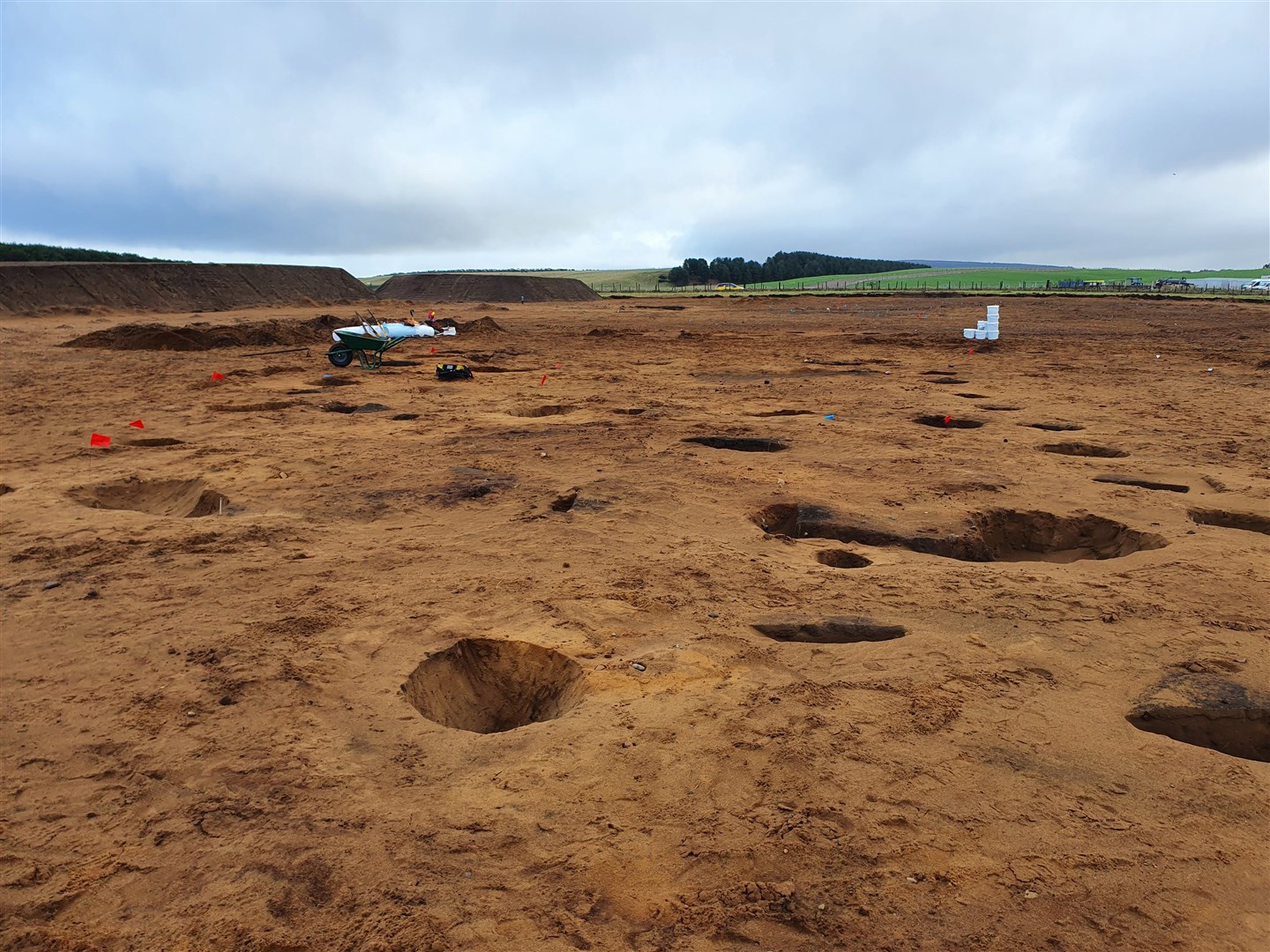 Neolithic timber hall in Moray. Picture: AOC Archaeology.