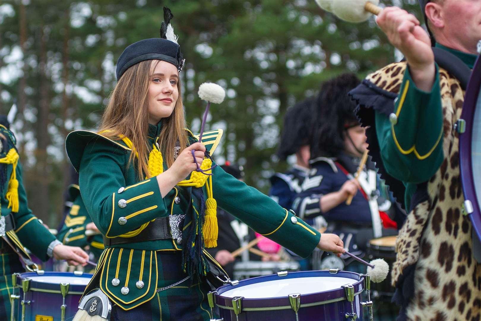 Zoe Allan of the Huntly and District Pipe Band. ..The 178th Tomintoul Highland Games, held on Saturday 20th July 2019...Picture: Daniel Forsyth. Image No.044479.