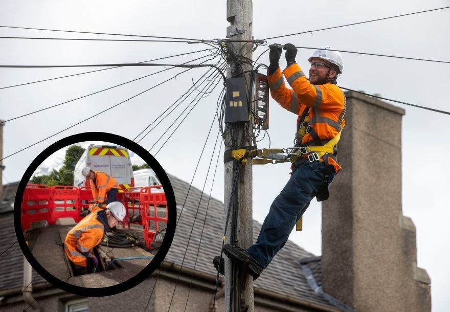 Openreach engineers working on the full fibre network.