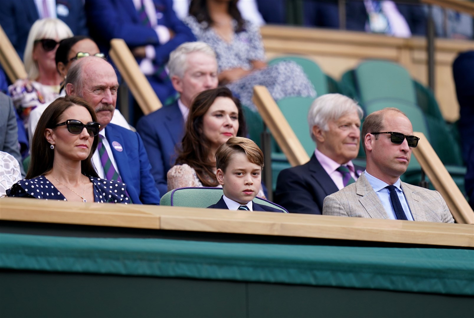 The Duke and Duchess of Cambridge and Prince George are watching the final from the royal box (Adam Davy/PA)