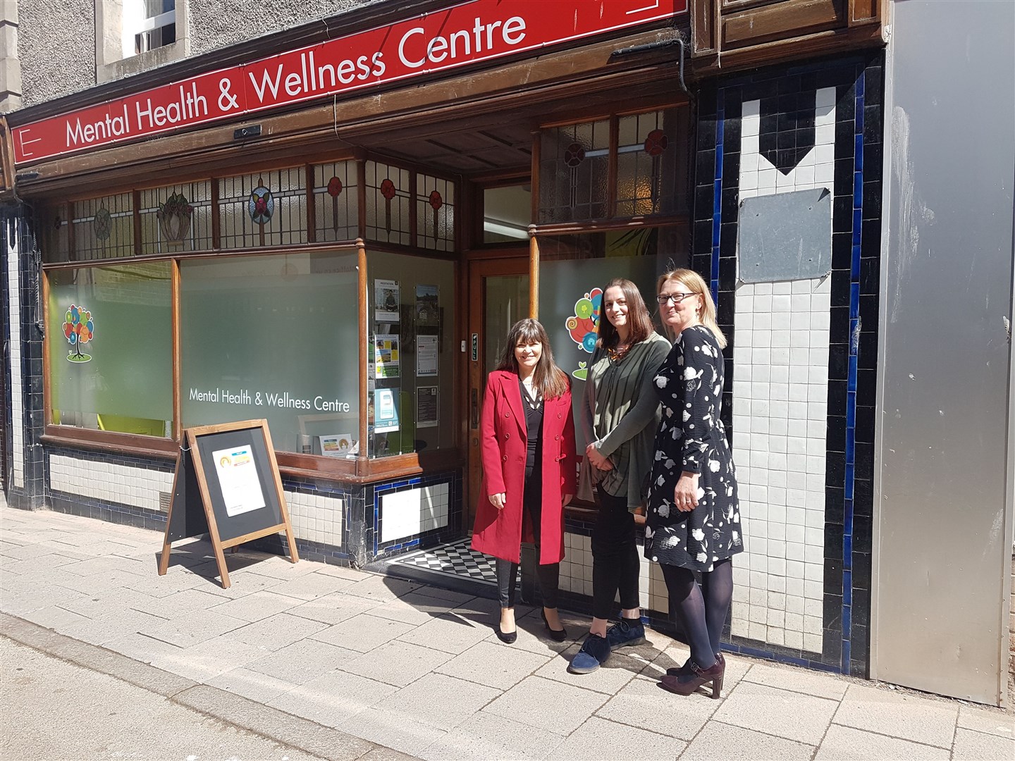 From left, Minister for Mental Health Care Claire Haughey, service manager Jennifer Maclean and Suzanne Stoakes, north Scotland area manager for Penumbra.