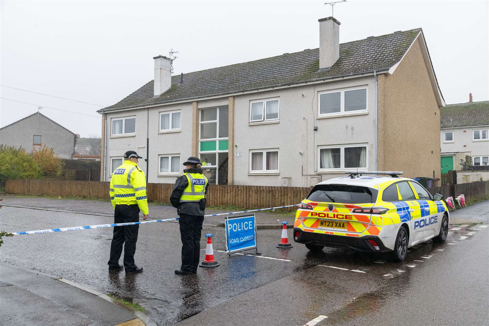 Officers remain on the scene today (November 20) as extensive enquiries continue. Picture: Beth Taylor