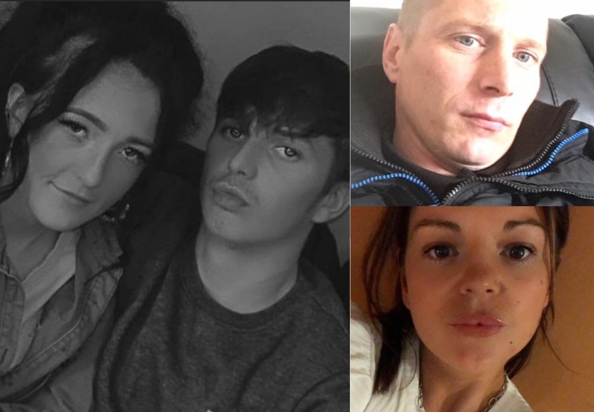The four attackers. Left: Debbie Baillie and Lee McPhee. Top right: Anthony McPhee. Bottom right: Kirstie Kelly.