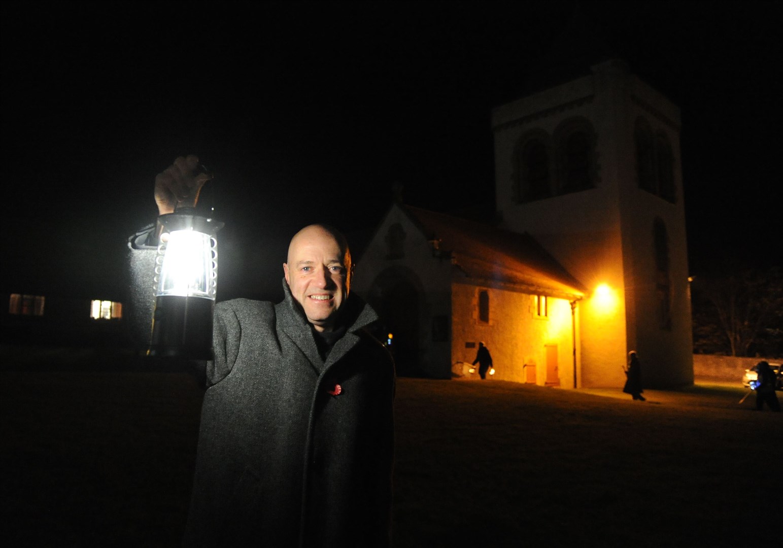 St Gerardine's High Church minister Reverend Geoff McKee will again lead this year's lantern walk in Lossiemouth. Picture: Eric Cormack.