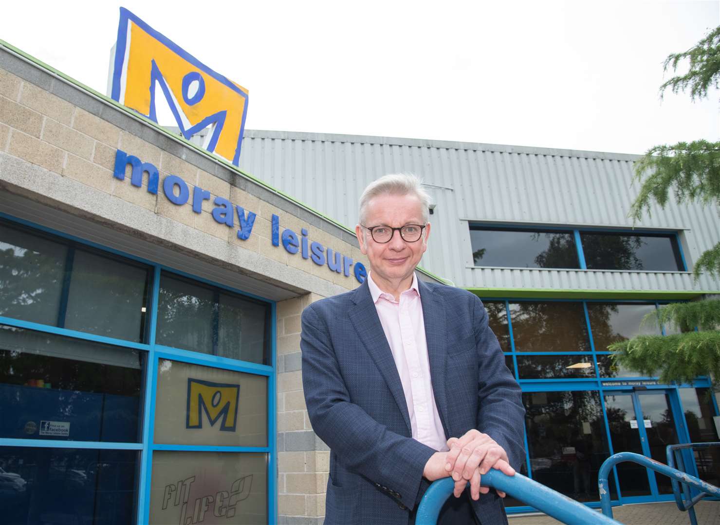 Michael Gove, Secretary of State for Levelling Up, visits Moray Leisure Centre in Elgin...Picture: Daniel Forsyth..