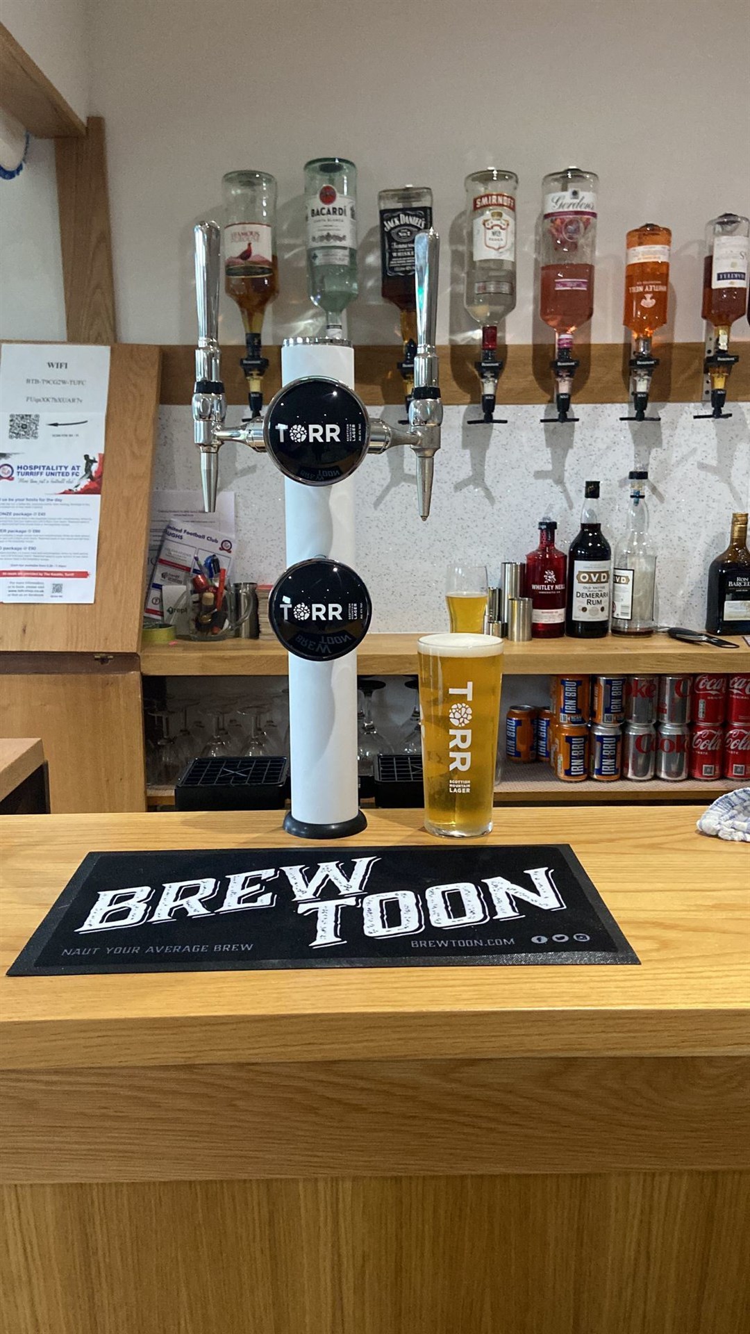 Brewtoon is on draft in the lounge at the ground.