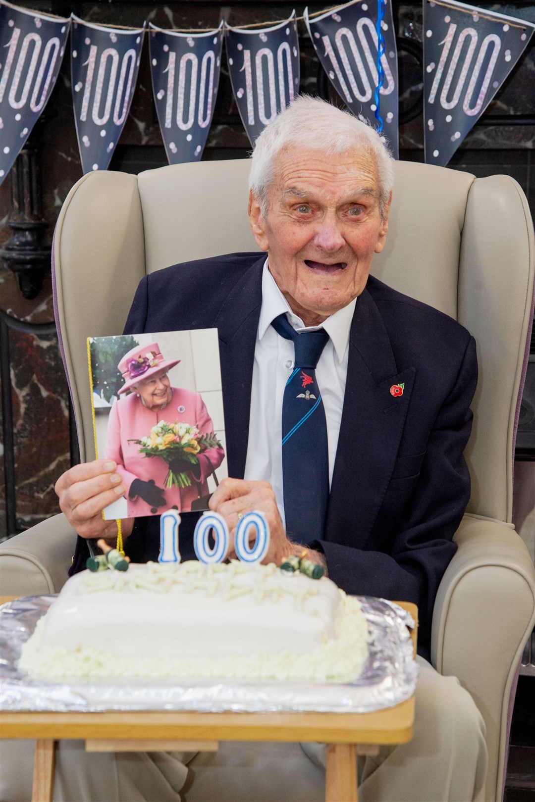 John Harold celebrating his 100th birthday at Cathay Nursing Home.