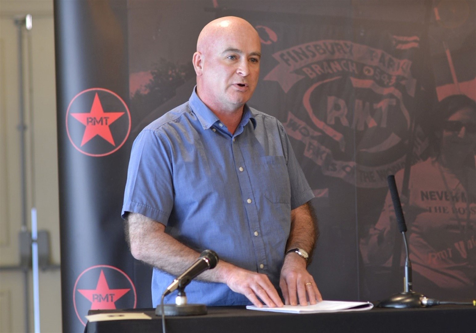 RMT general secretary Mick Lynch said the union could not stand by in the face of a ‘massive attack’ on its members (RMT/PA)