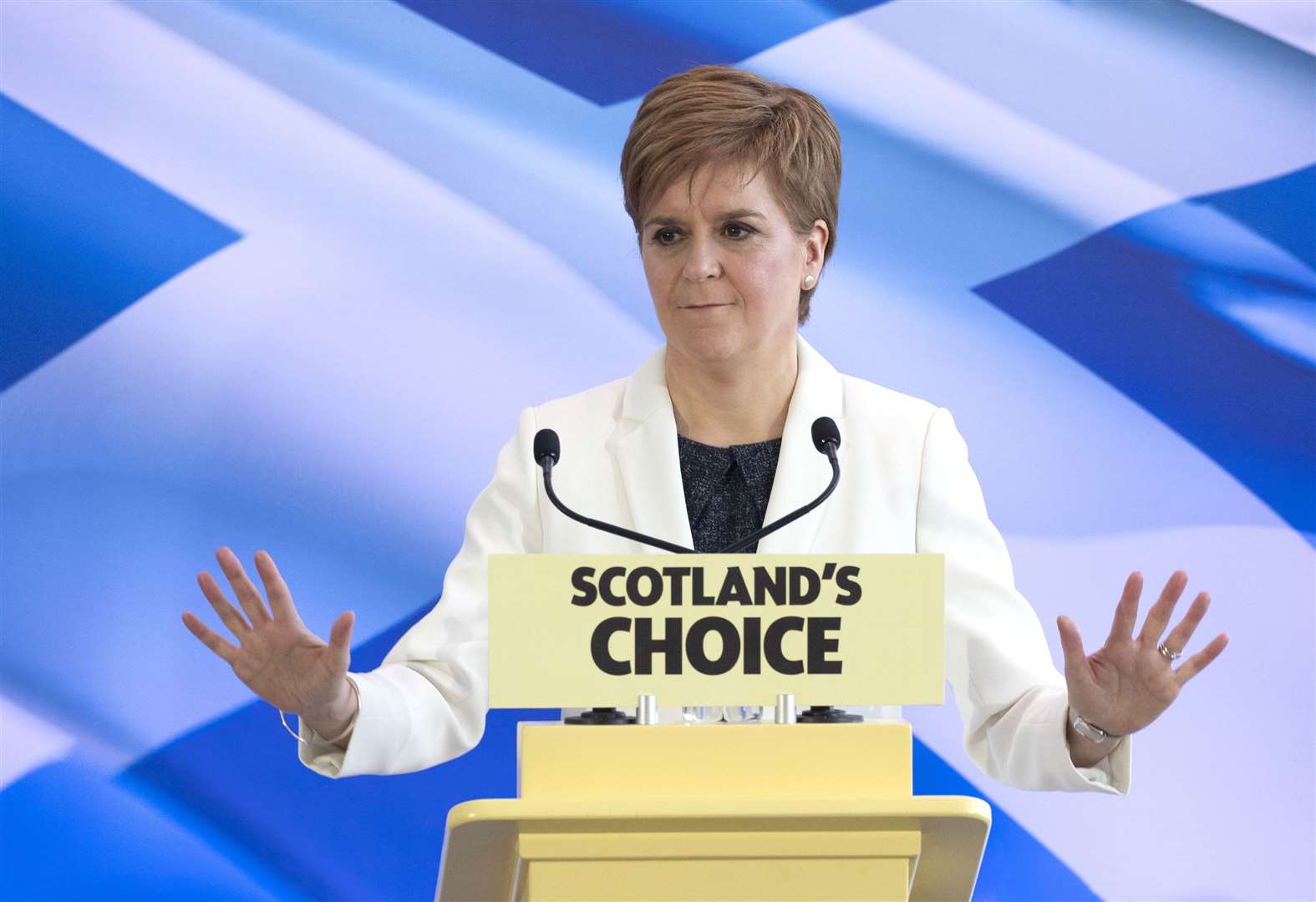 Nicola Sturgeon said the next election could be a ‘de facto referendum’ (Jane Barlow/PA)