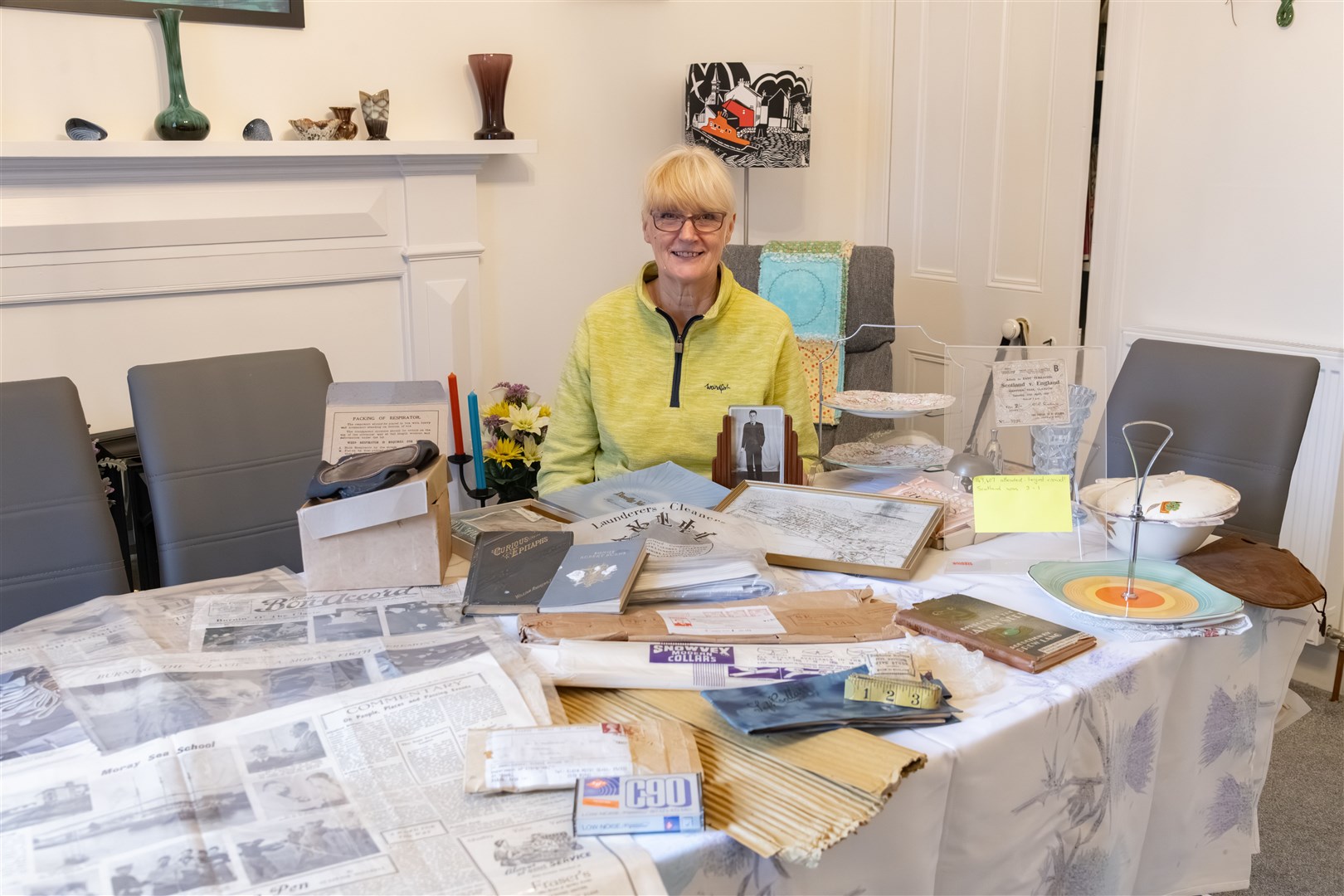 Hazel Grant with her memorabilia picked up by the MacKenzie family throughout the years...Picture: Beth Taylor