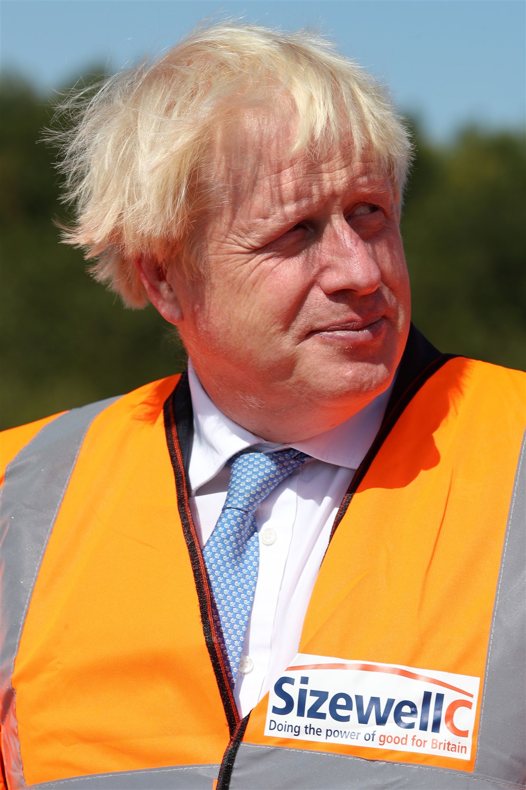 Then-prime minister Boris Johnson during a visit to EDF’s Sizewell B nuclear power station in Suffolk on September 1, 2022 (Chris Radburn/PA)