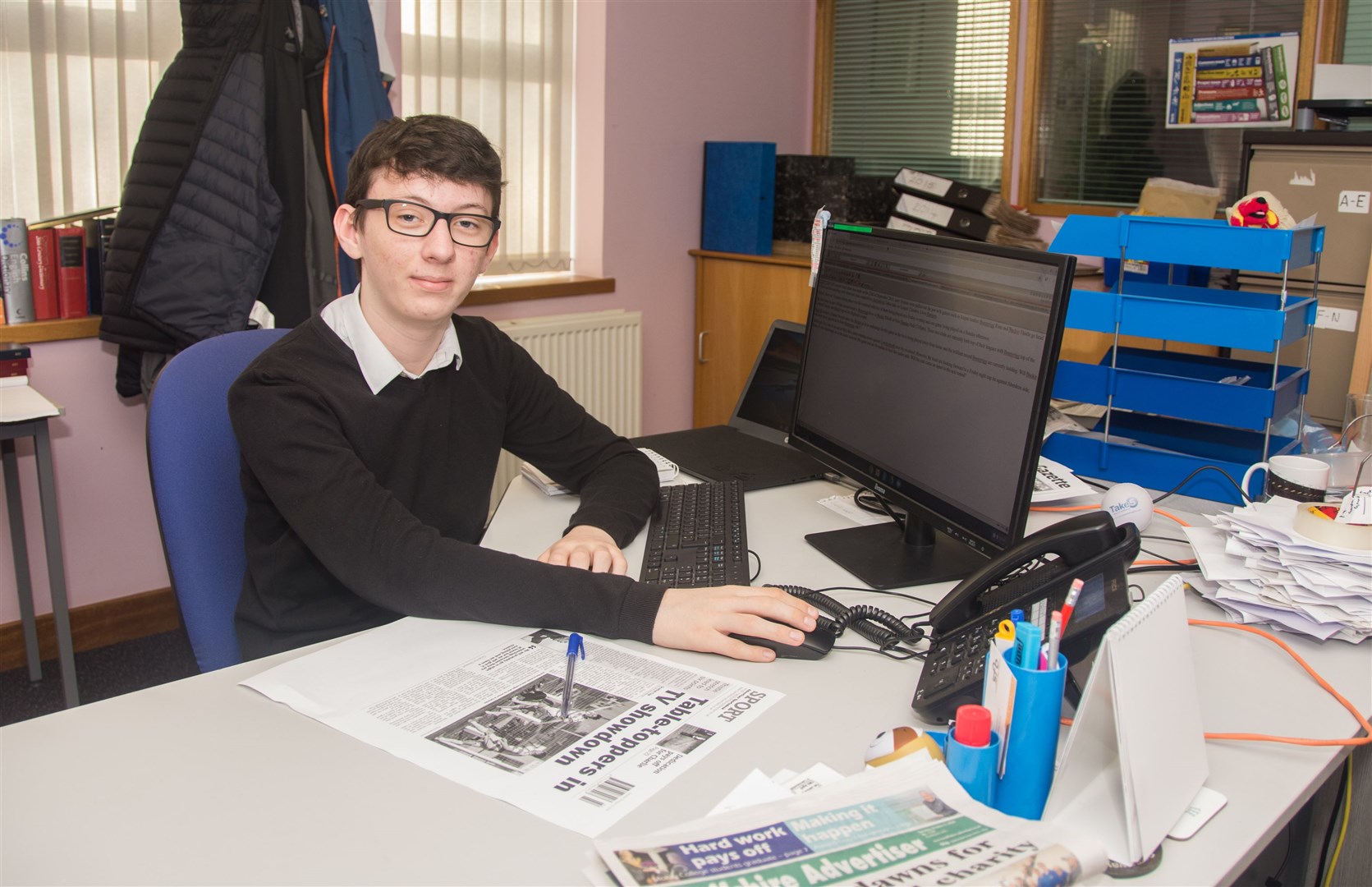 Regan Parsons during his stint with the Moray and Grampian group of newspapers. Picture: Becky Saunderson
