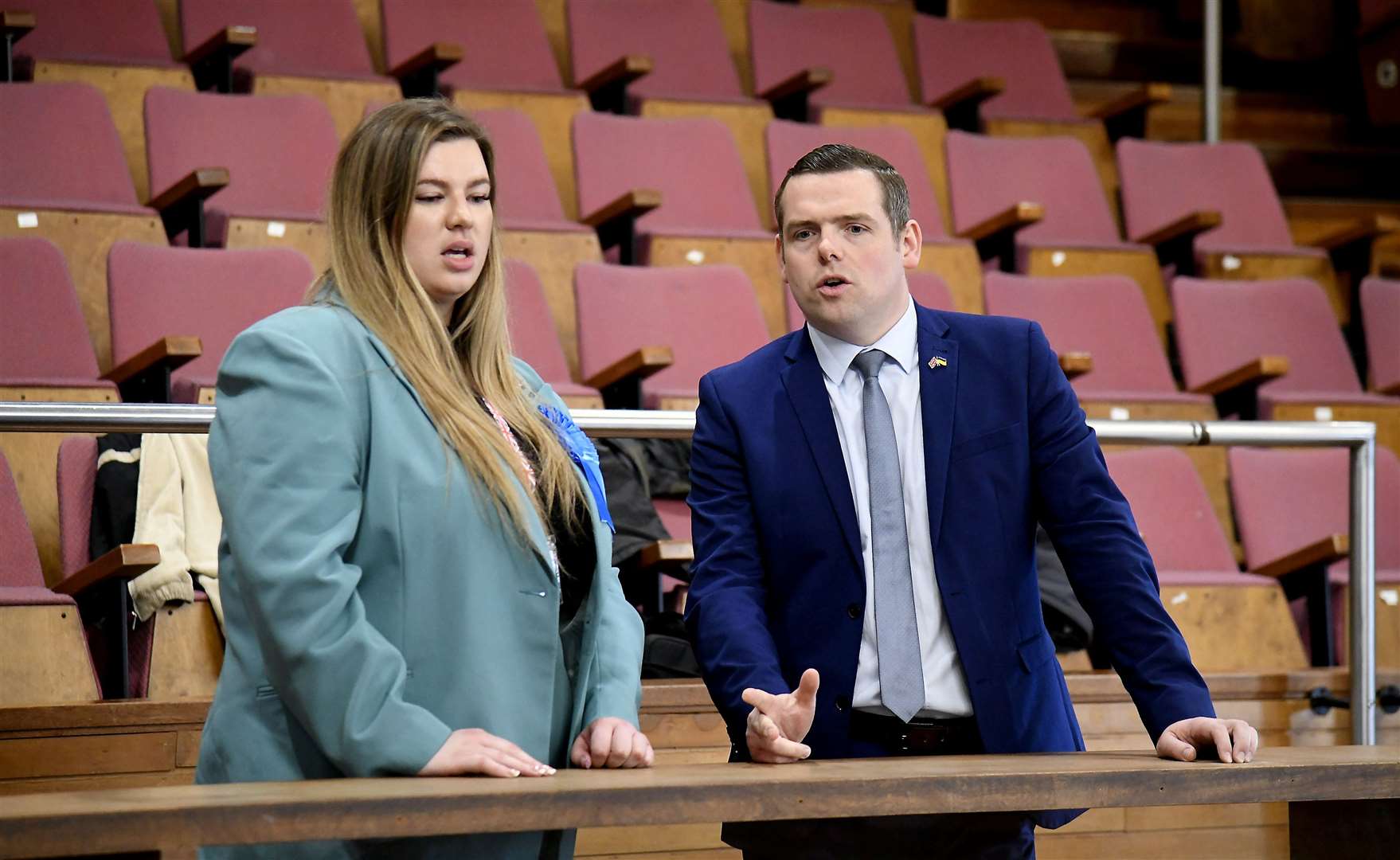 Douglas Ross and debut Tory politician Cllr Amber Dunbar...Picture: Becky Saunderson..