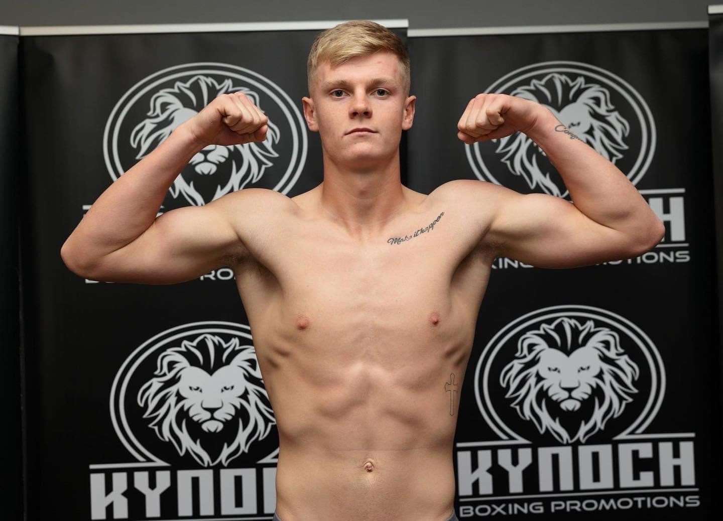 Fraser Wilkinson came through his weigh-in for tonight's fight. Kynoch Boxing Scotland.