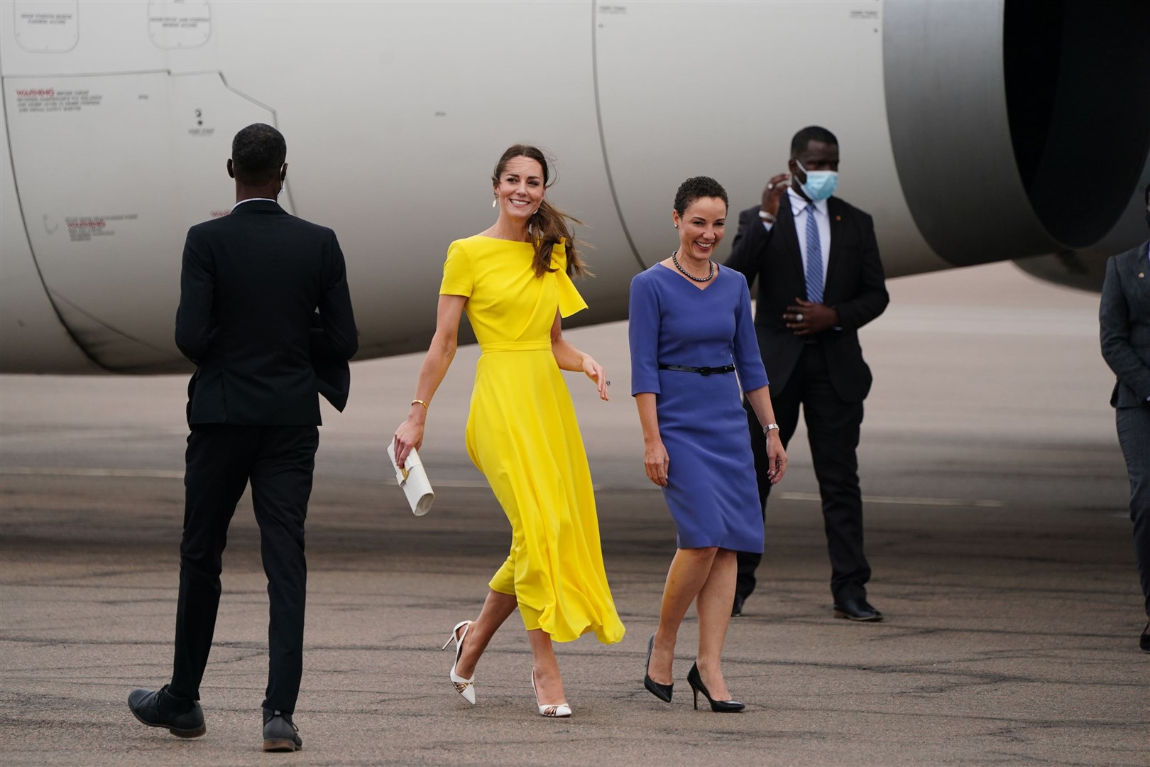 The Princess of Wales arrives at Norman Manley International Airport in Kingston, Jamaica (Jane Barlow/PA)