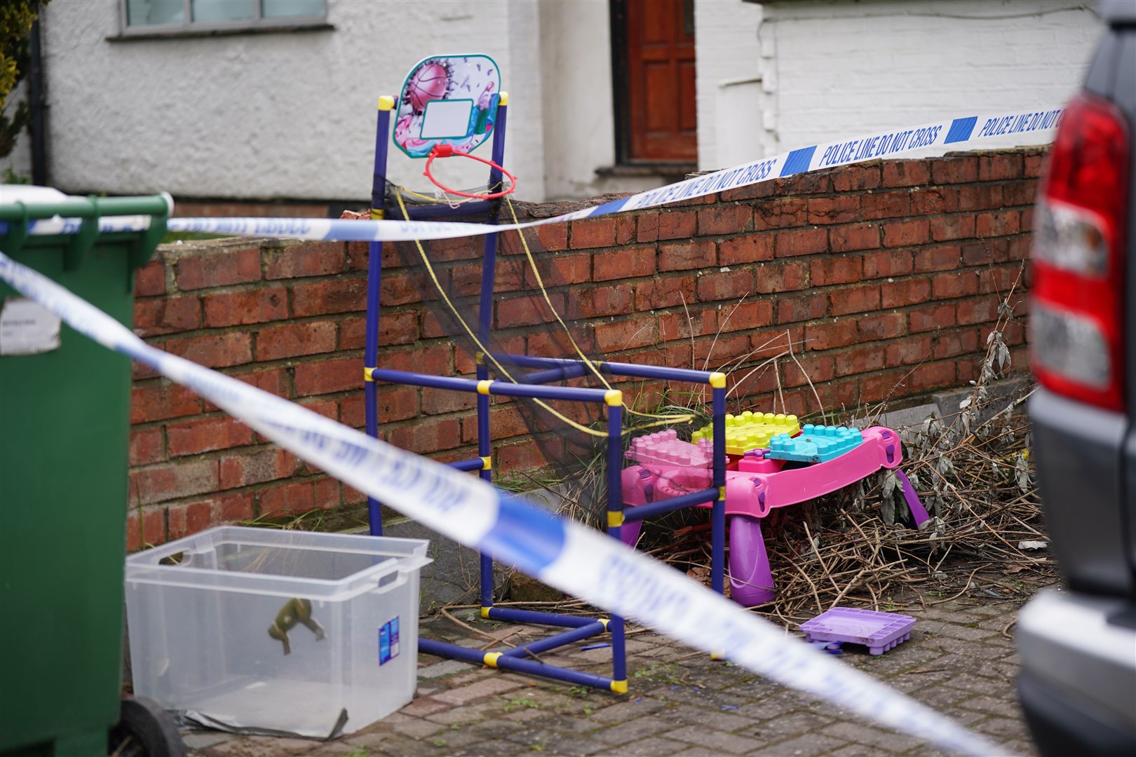 The property on Mayfield Road in Belvedere, south London, where the three bodies were found (Yui Mok/PA)