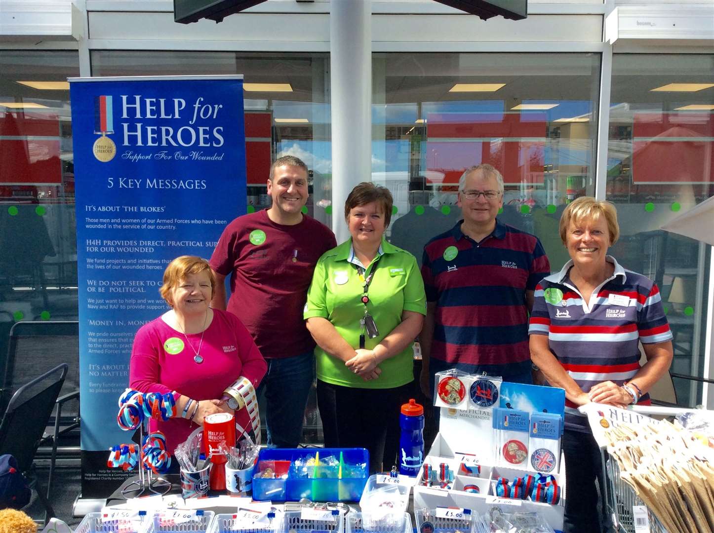 Dianne and others collecting outside Asda